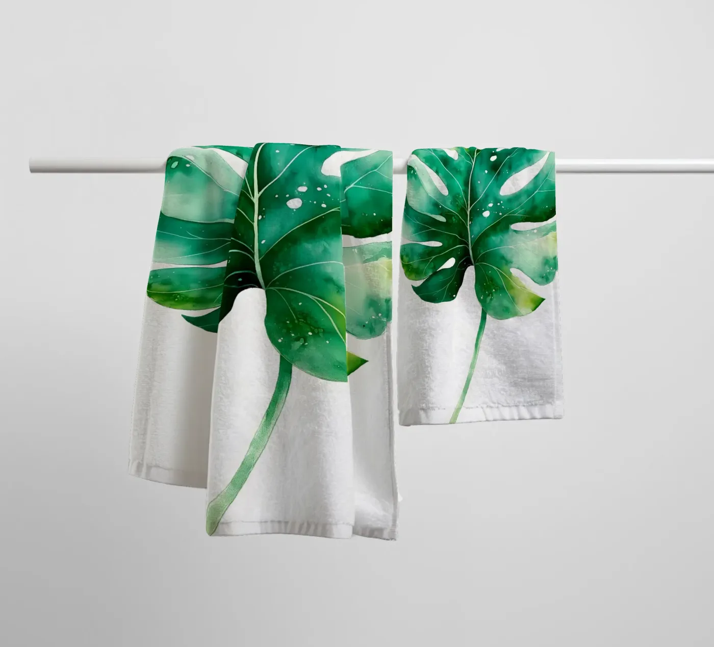 Monstera leaf towel by Studio Verde