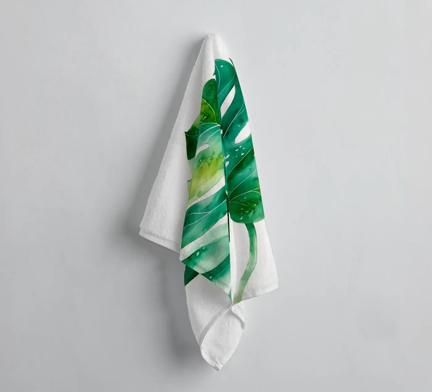 Monstera leaf towel by Studio Verde