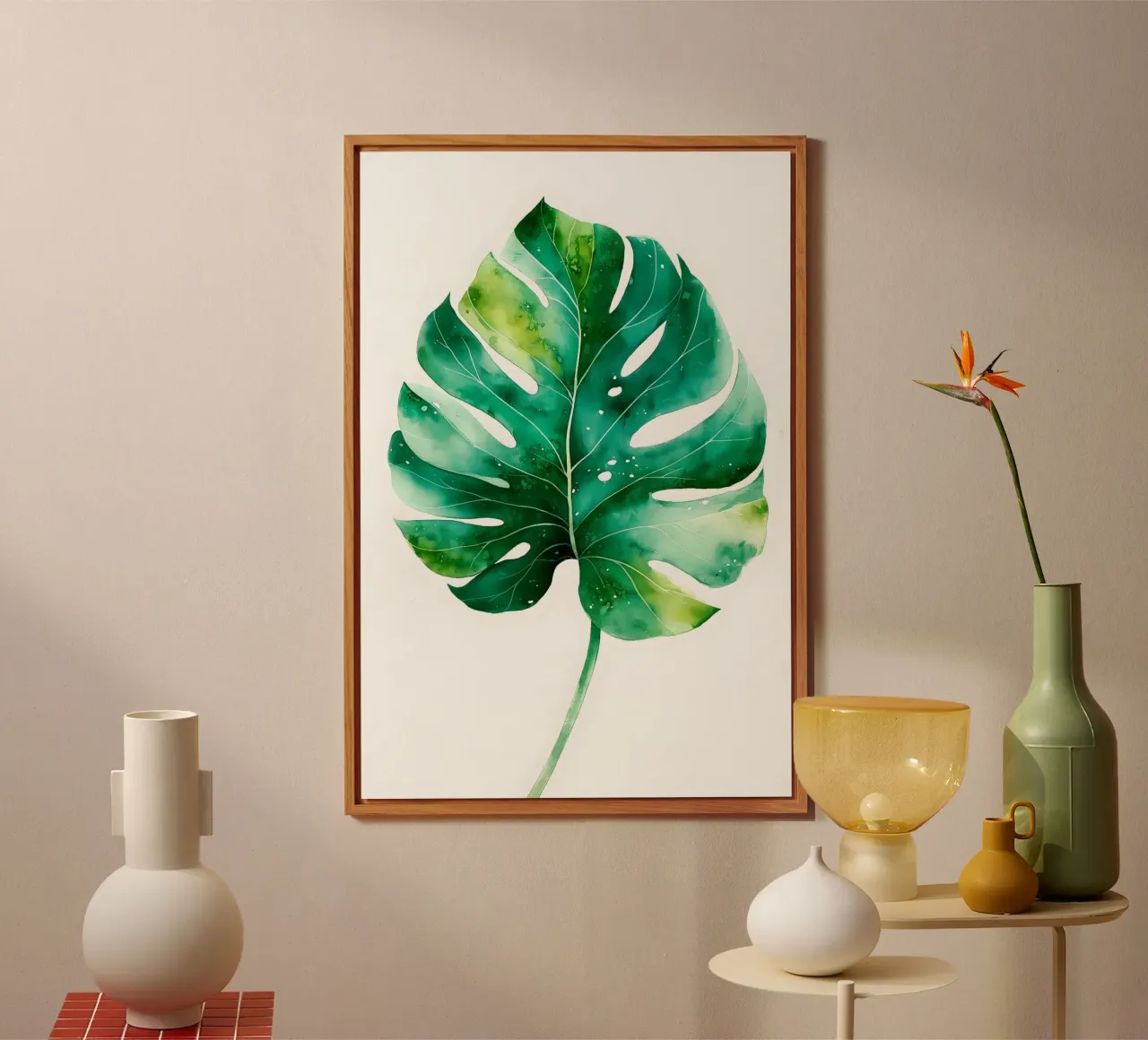 Monstera leaf forex plate by Studio Verde