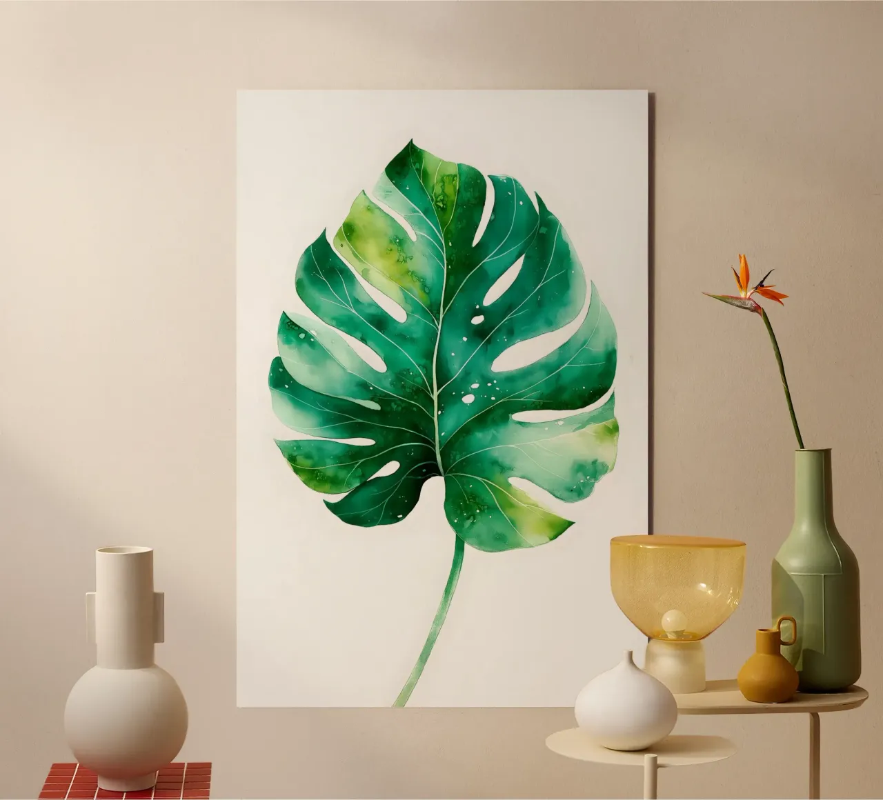 Monstera leaf forex plate by Studio Verde