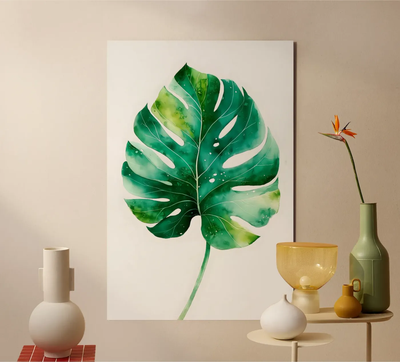 Monstera leaf panneau forex de Studio Verde