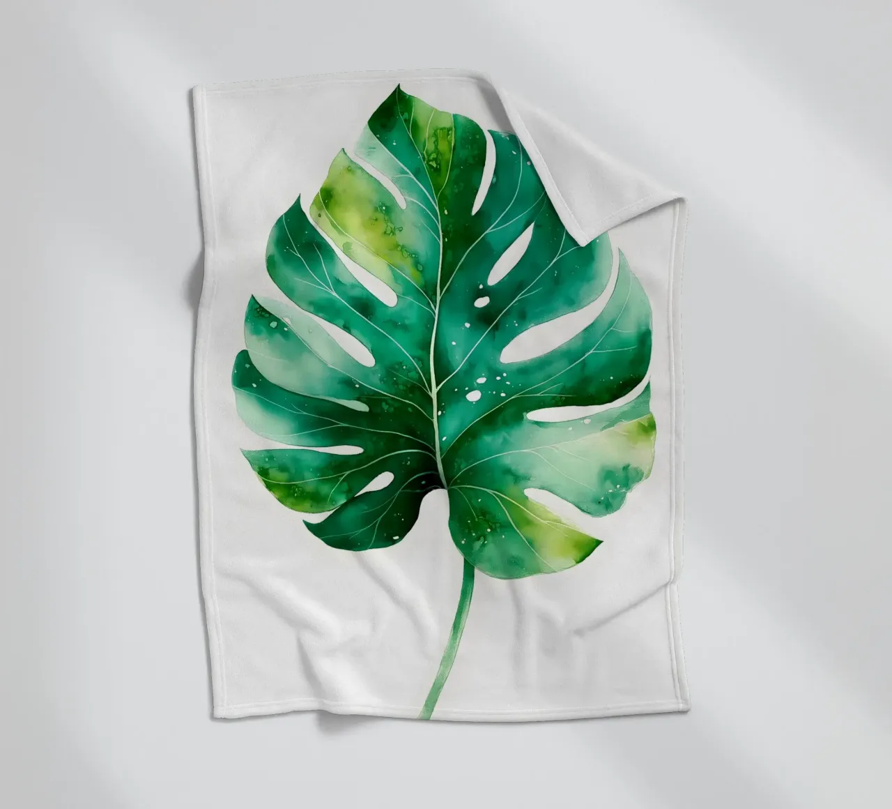 Monstera Blatt Fleecedecke von Studio Verde