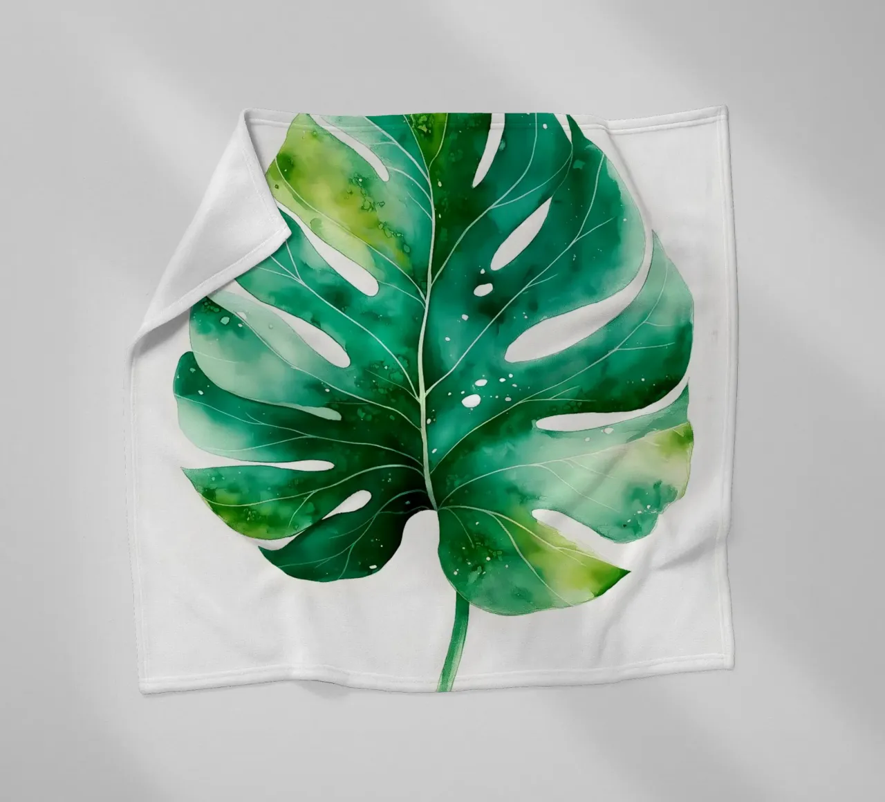 Monstera Blatt Fleecedecke von Studio Verde