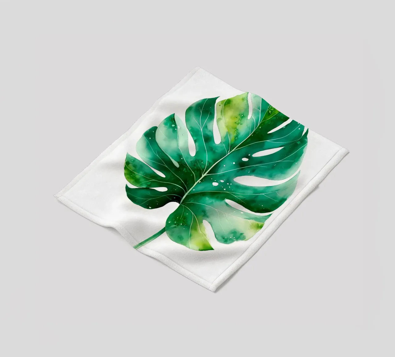 Monstera Blatt Fleecedecke von Studio Verde