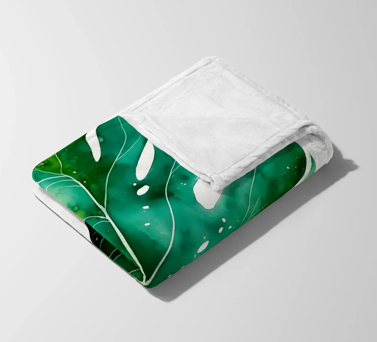 Monstera Blatt Fleecedecke von Studio Verde