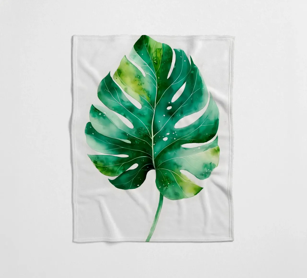 Monstera Blatt Fleecedecke von Studio Verde