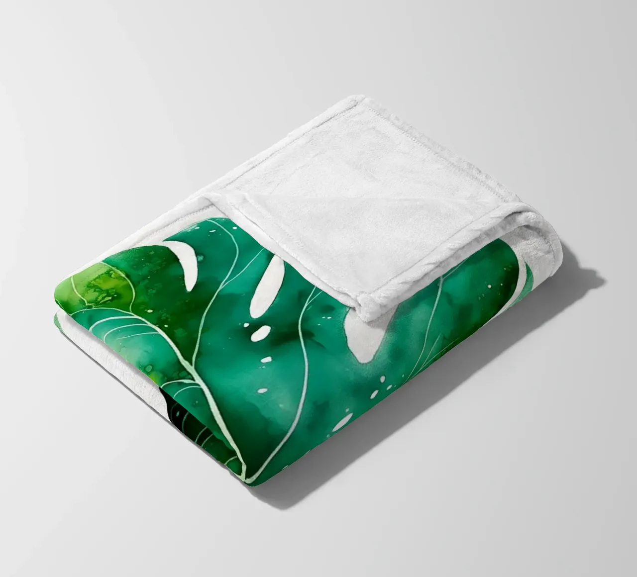 Monstera Blatt Fleecedecke von Studio Verde