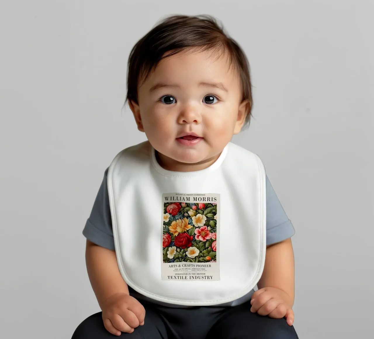 beatiful colorful roses baby bib by Ropech Shop