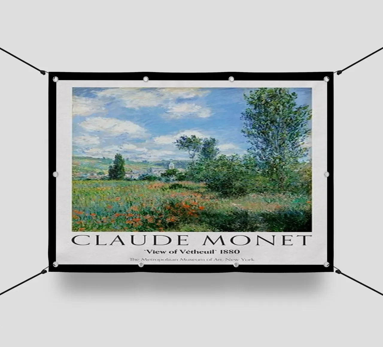 Poster Claude Monet telo in pvc da https://www.juniqe.com/uk/shop/Henndraws
