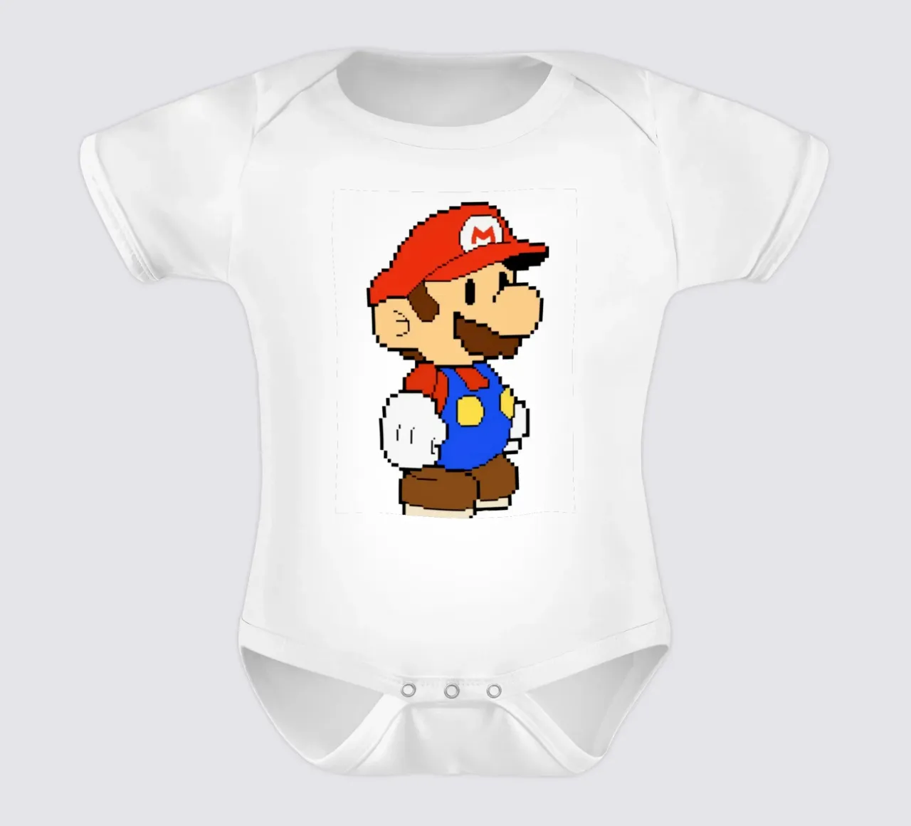 Super Mario Pixel body neonato maniche corte da Pixel Addict