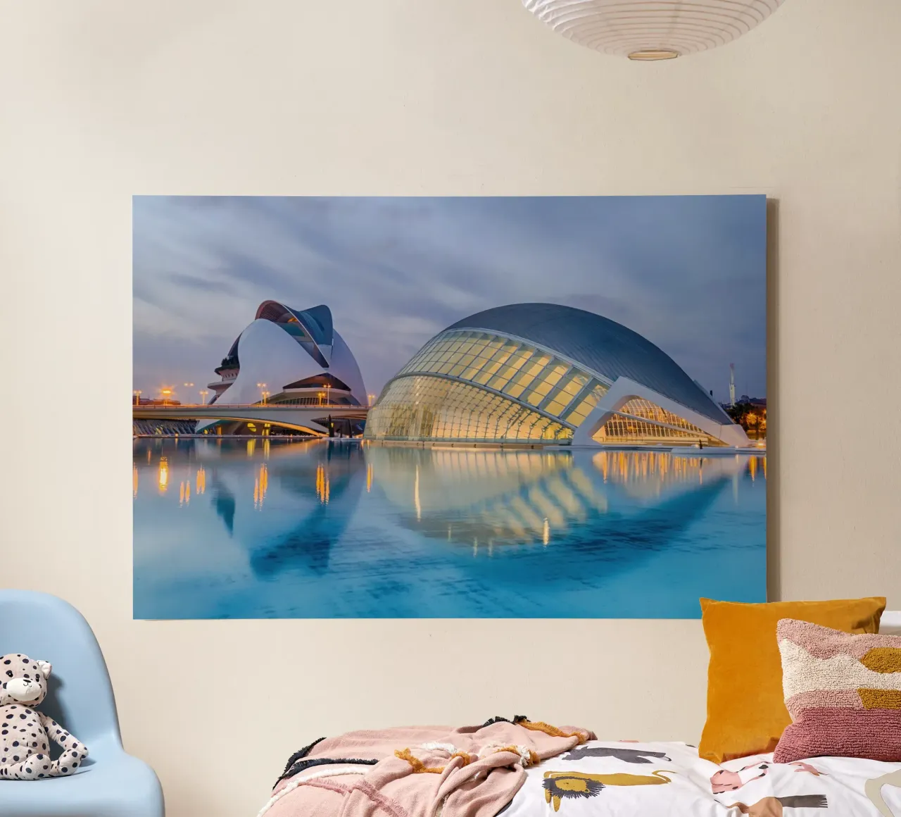 Città delle Arti e delle Scienze, Valencia, Spagna tela con Cornice a cassetta da Wanderlust Vibes