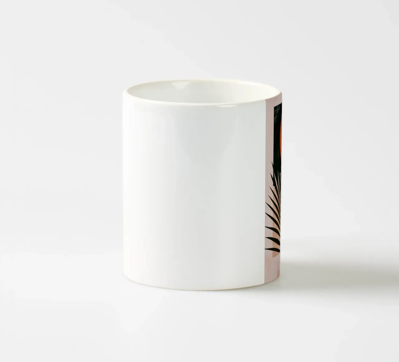 Palmenblatt abstrakte Kunst Keramik Tasse von Studio Verde