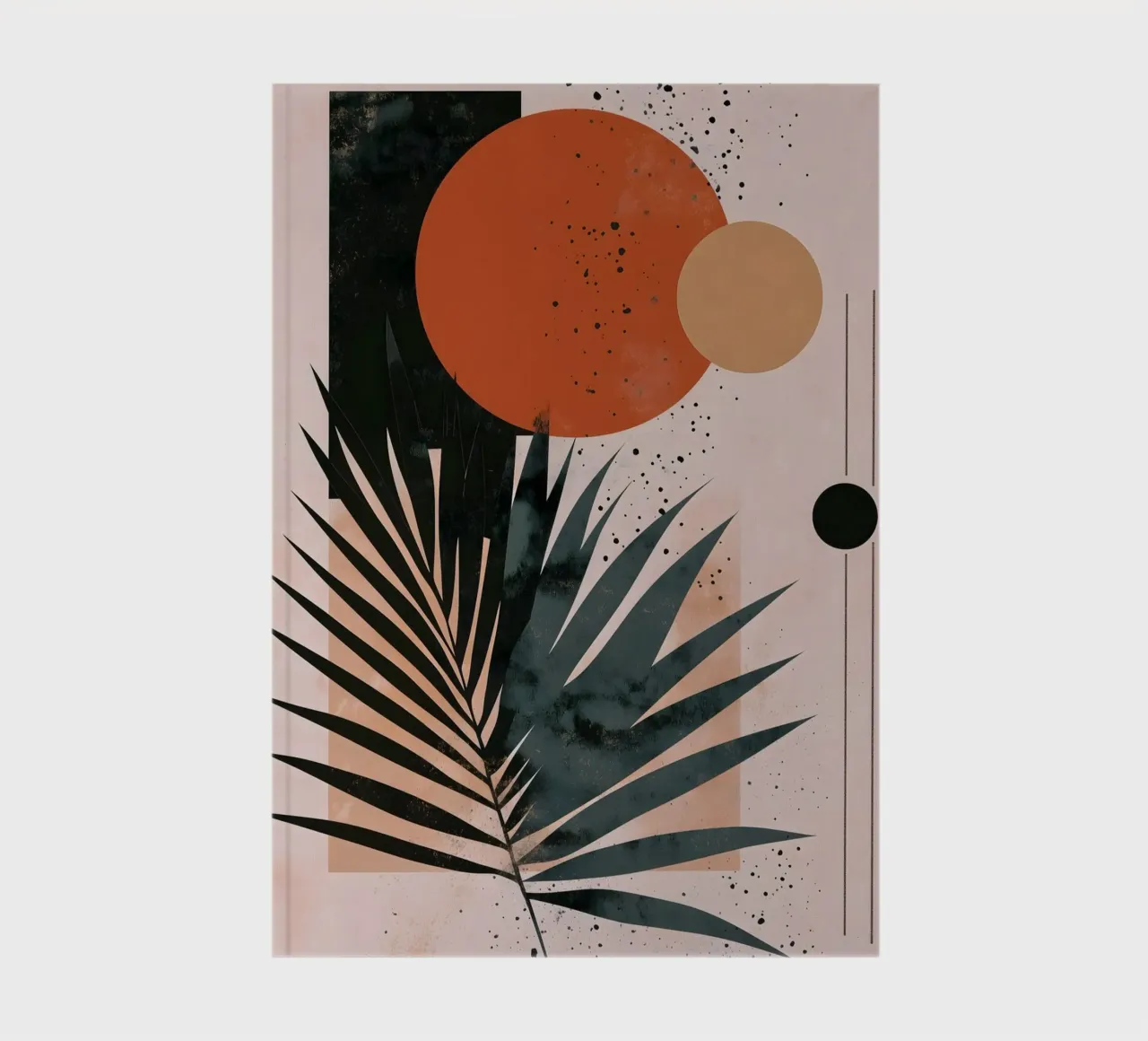 Palm leaf abstract art notebook by Studio Verde