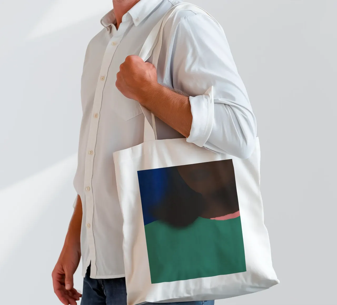 Da un angolo borsa in juta da Little Dean