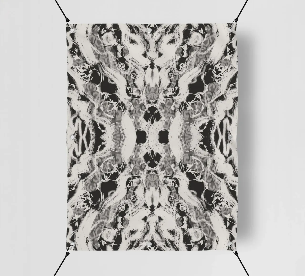 Rorschach 06 in bianco e nero telo in pvc da Little Dean