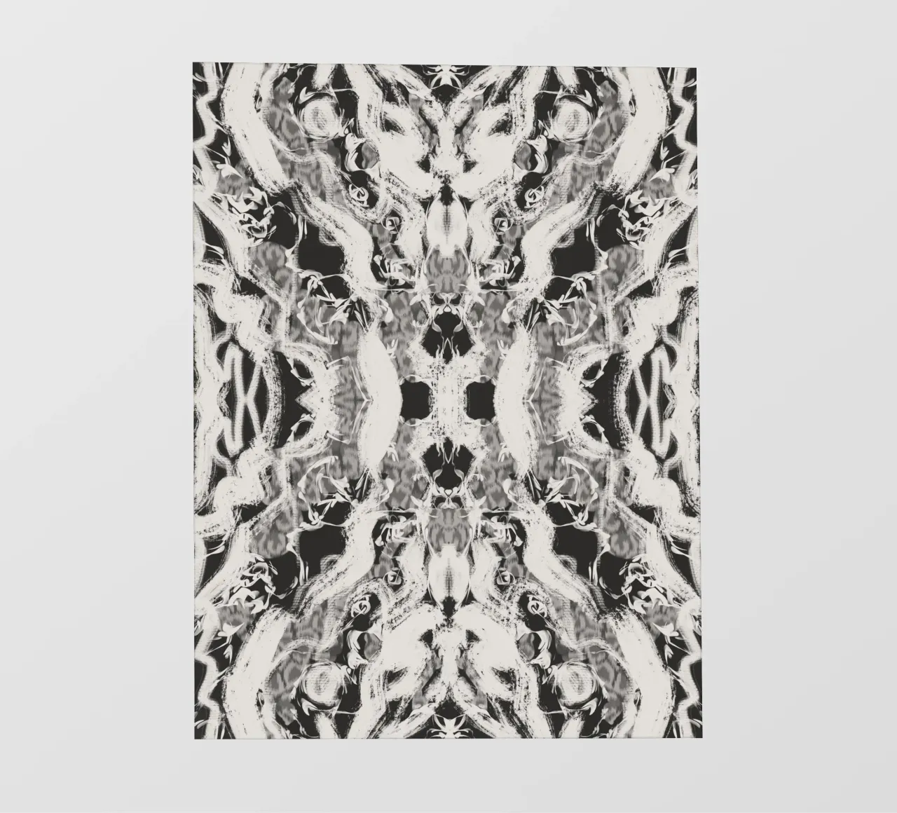 Rorschach 06 in bianco e nero telo in pvc da Little Dean
