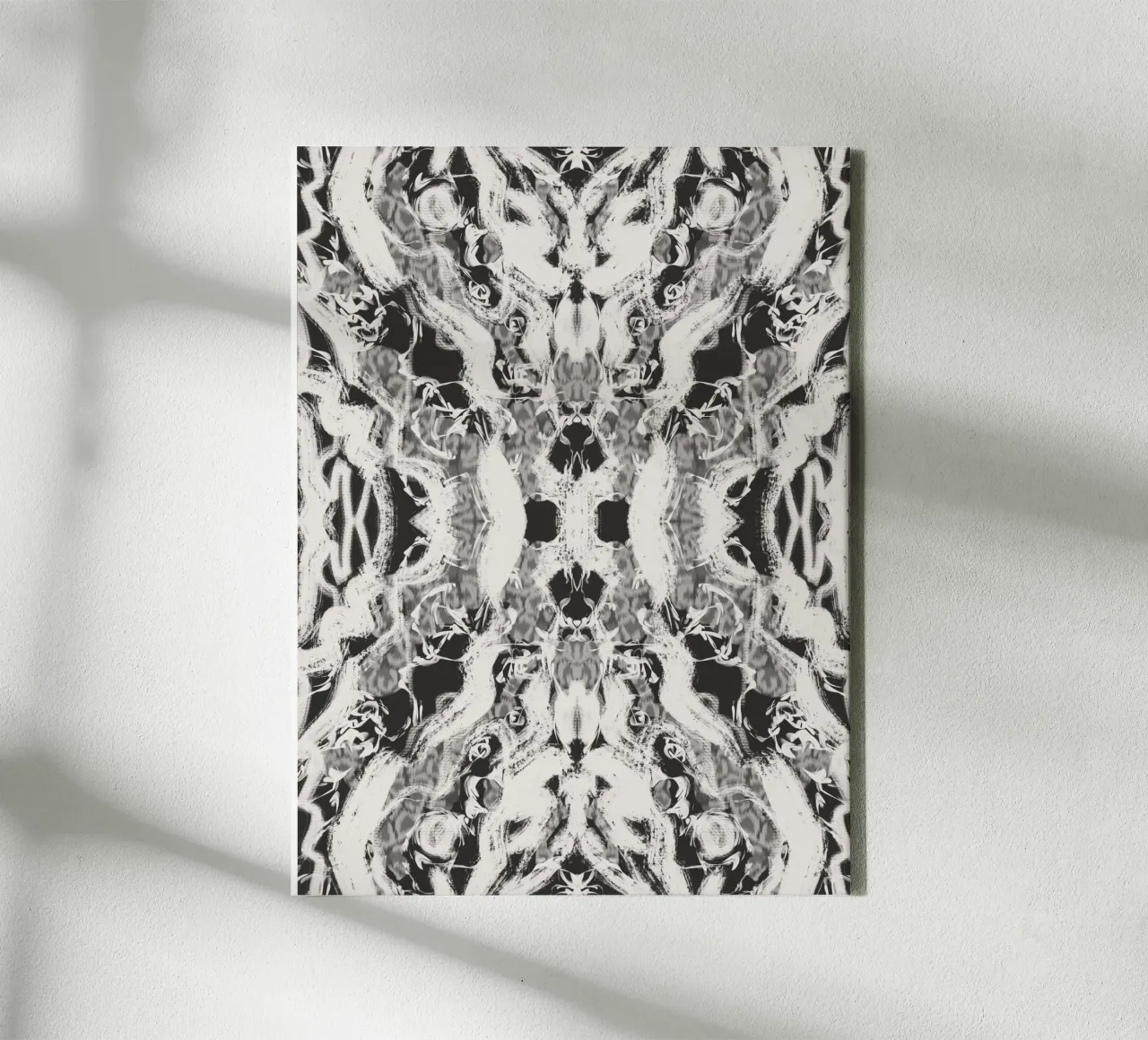 Rorschach 06 in bianco e nero tela con Cornice a cassetta da Little Dean