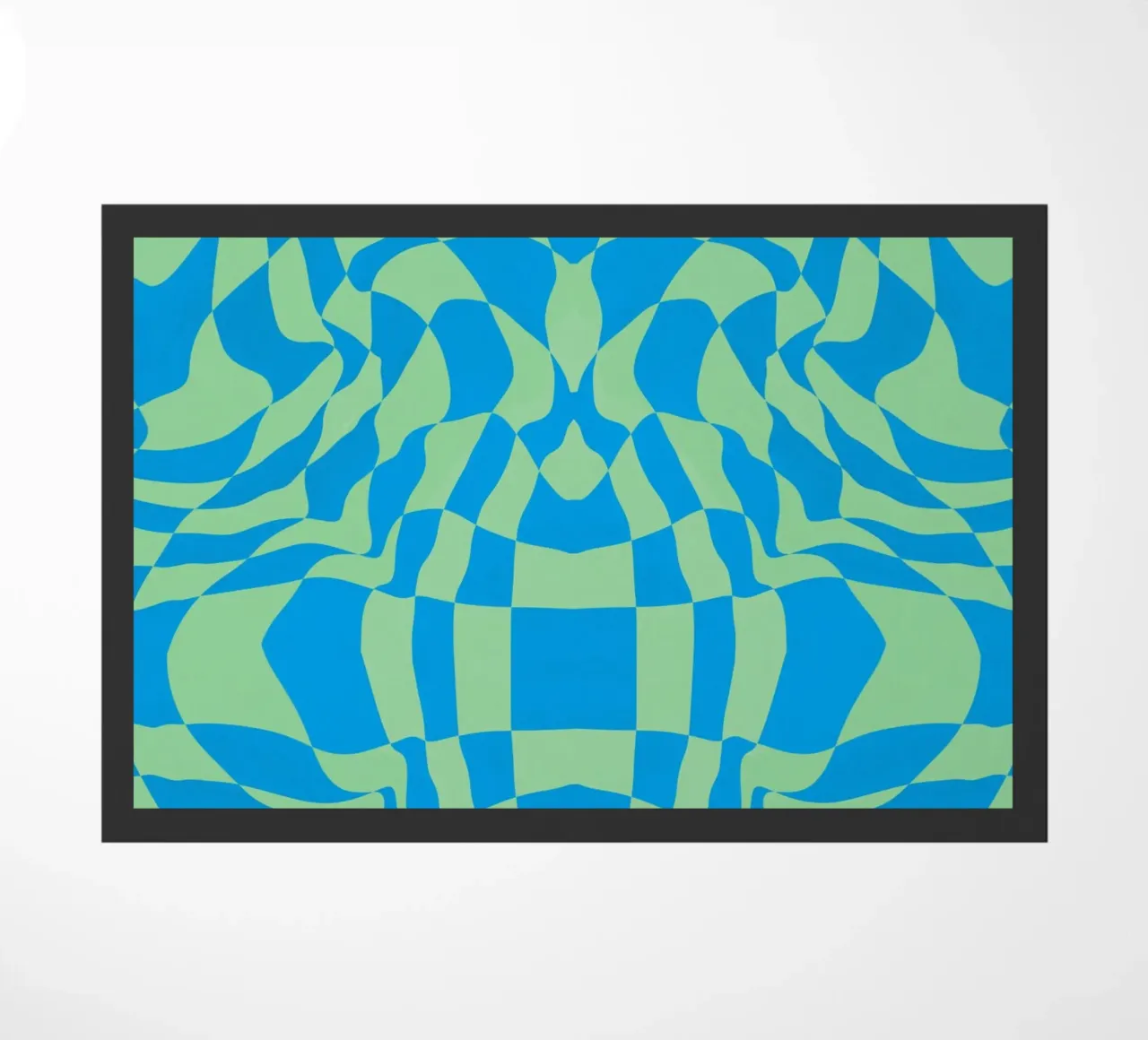 Symmetrical checker vibration 07 doormat by Little Dean