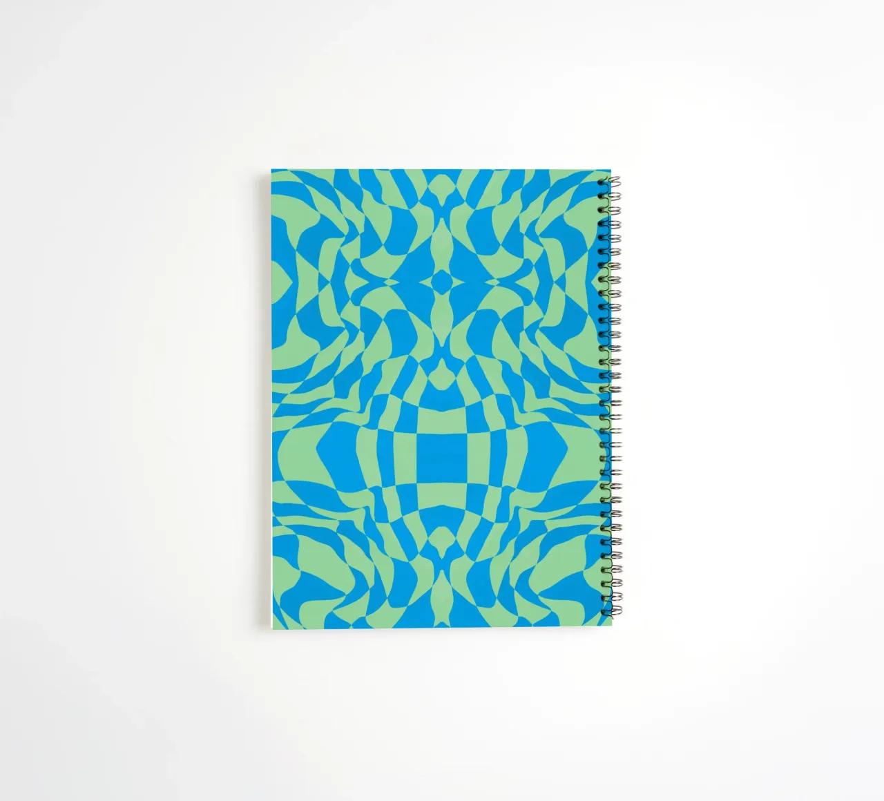 Symmetrical checker vibration 07 spiral notebook by Little Dean