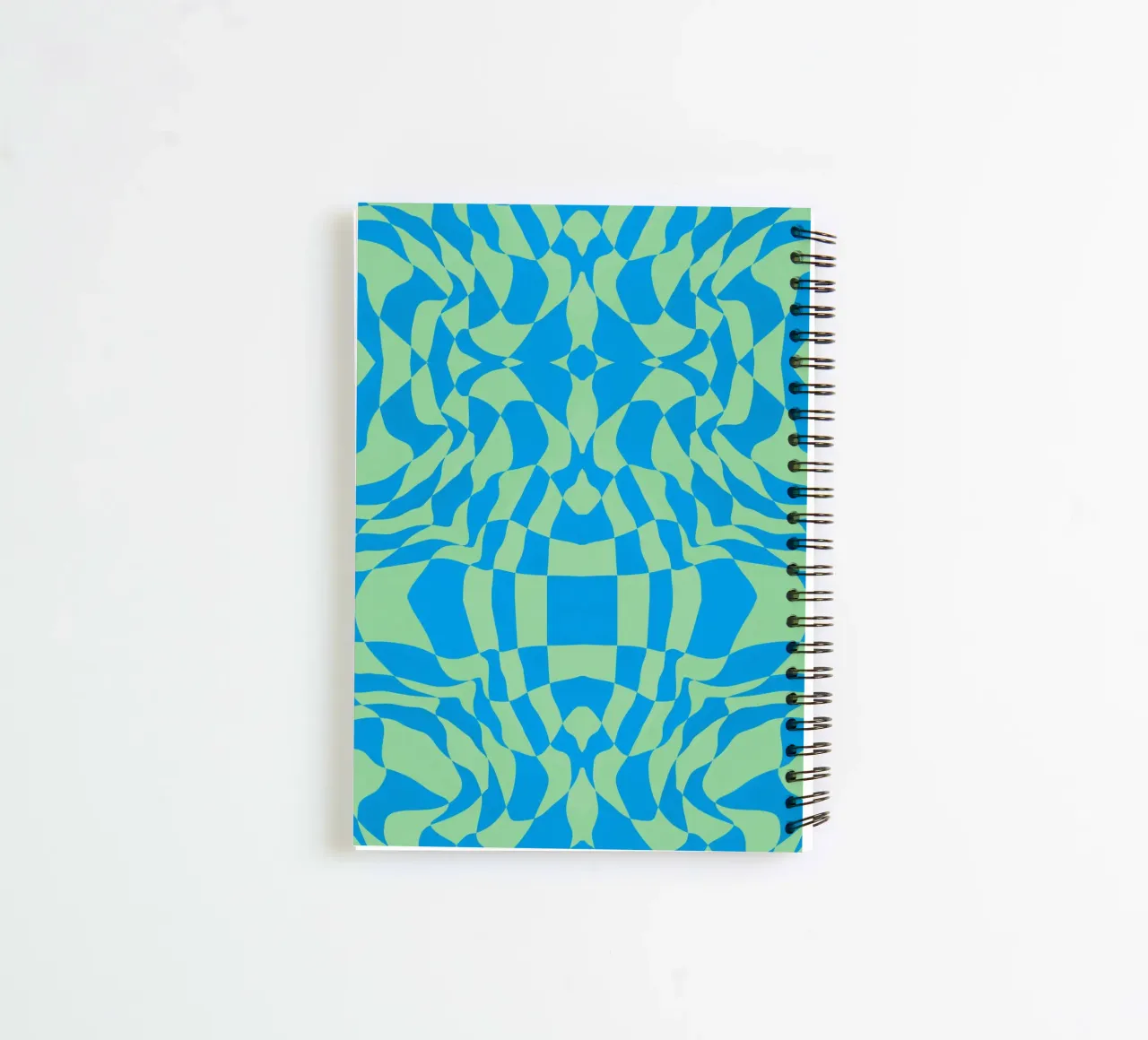 Symmetrical checker vibration 07 spiral notebook by Little Dean