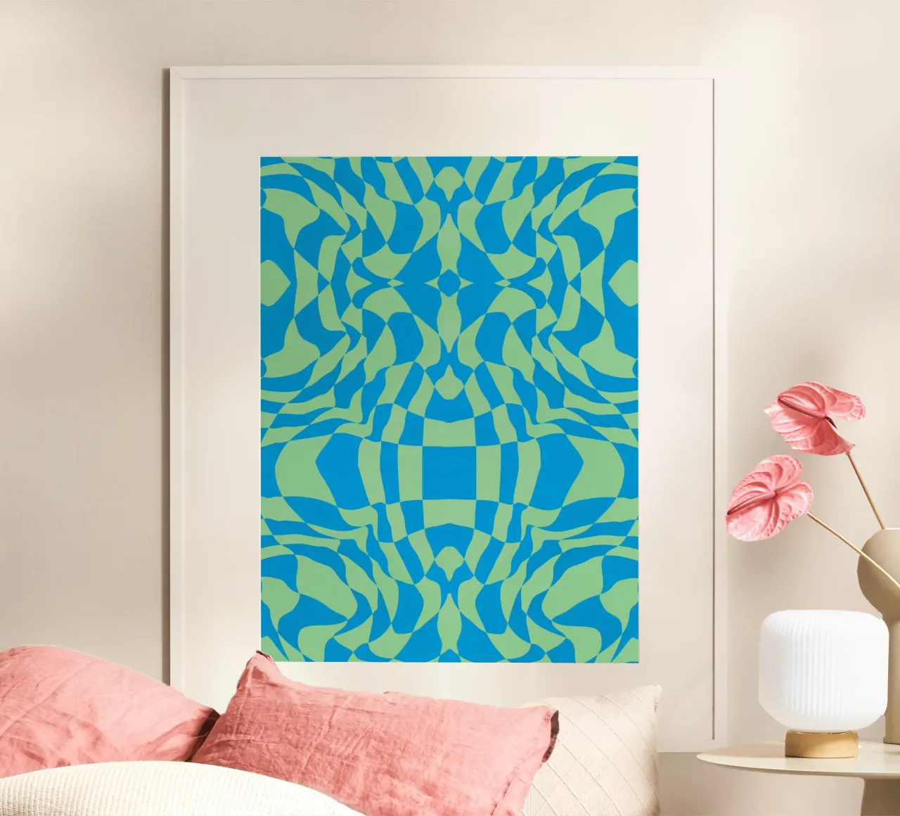 Symmetrical checker vibration 07 poster by Little Dean
