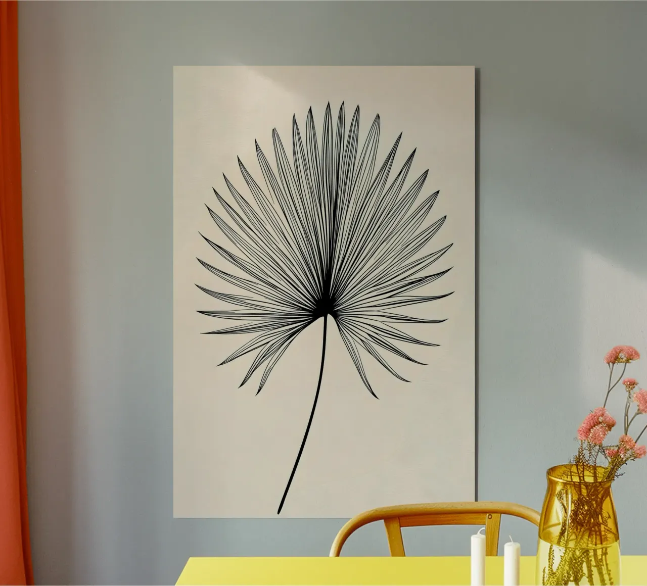 Foglia di palma minimalista alluminio dibond da Studio Verde