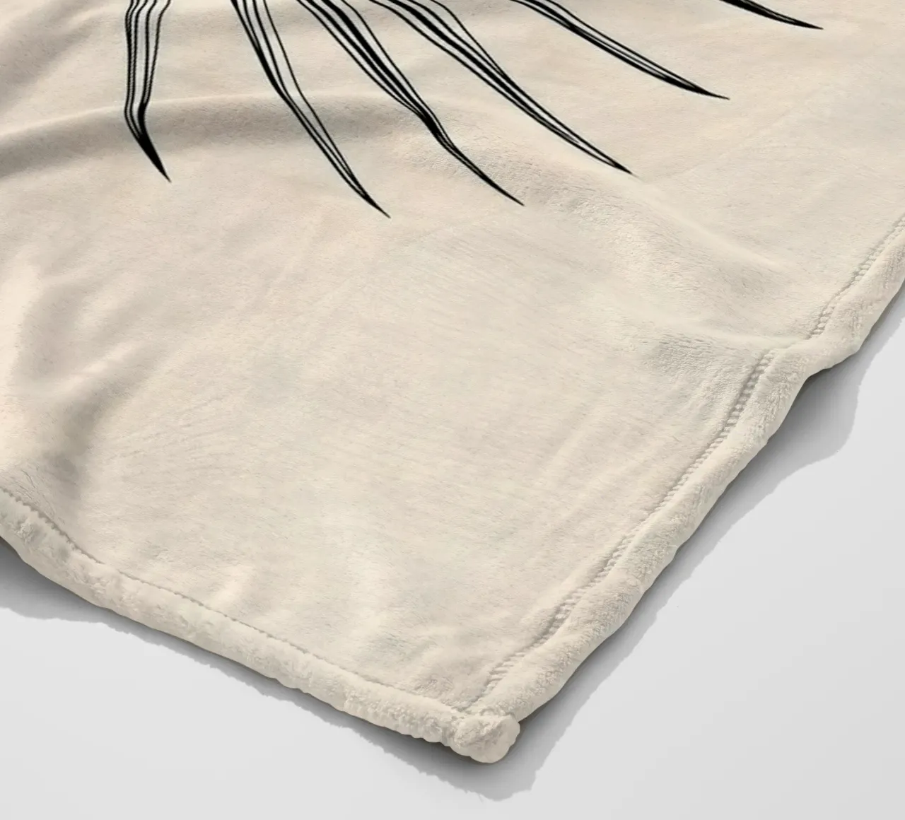Foglia di palma minimalista coperta in pile da Studio Verde