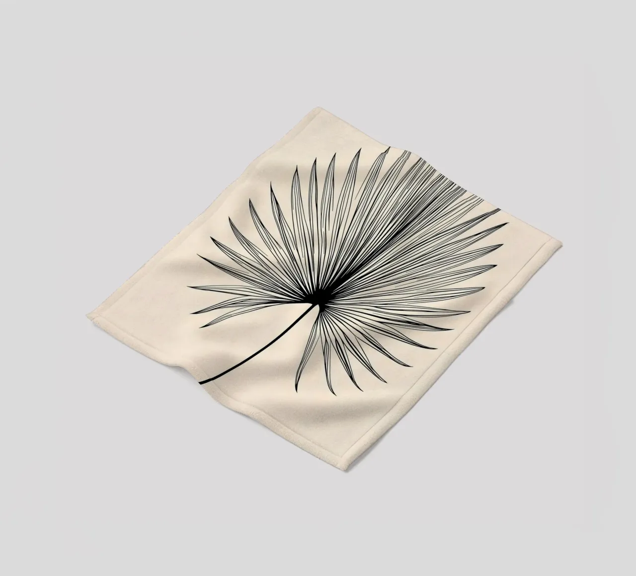 Foglia di palma minimalista coperta in pile da Studio Verde
