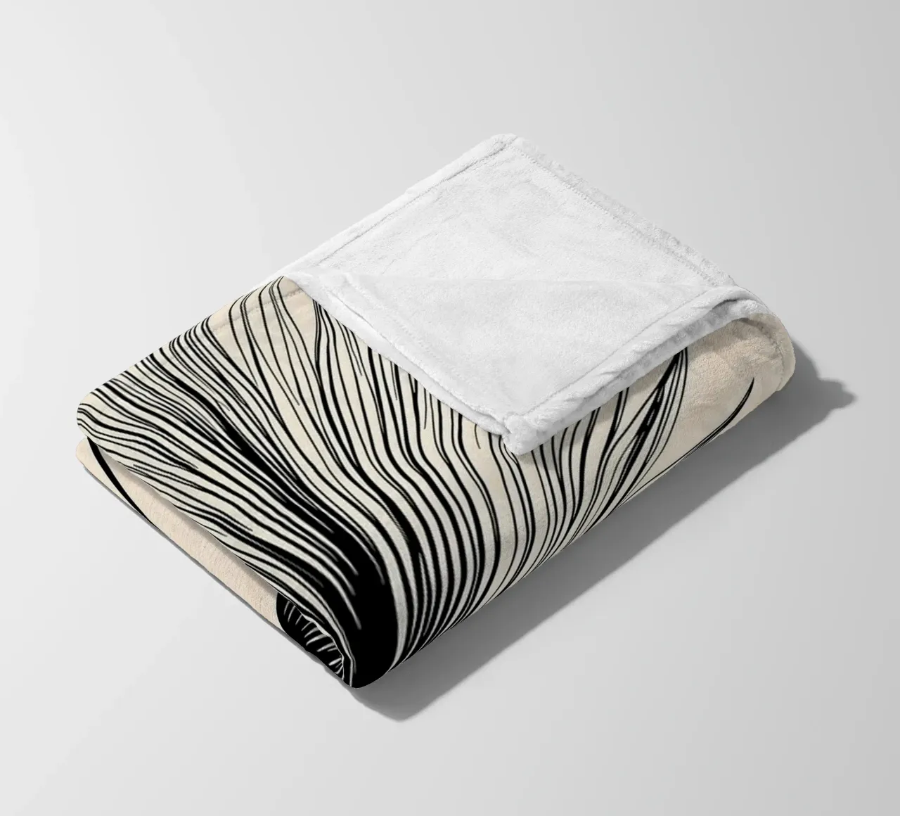 Foglia di palma minimalista coperta in pile da Studio Verde