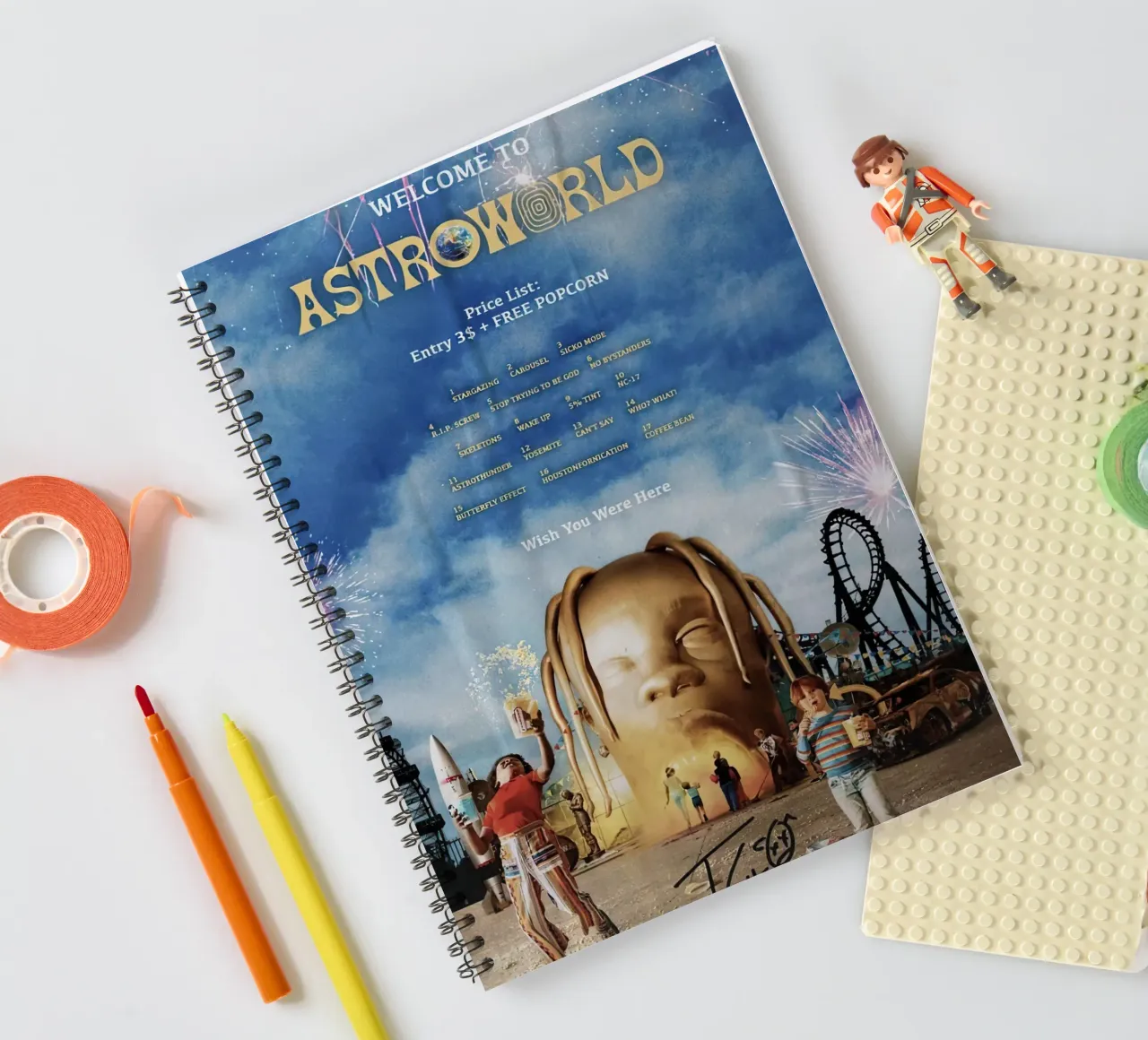 Travis Scott spiral notebook by Musadad Shop
