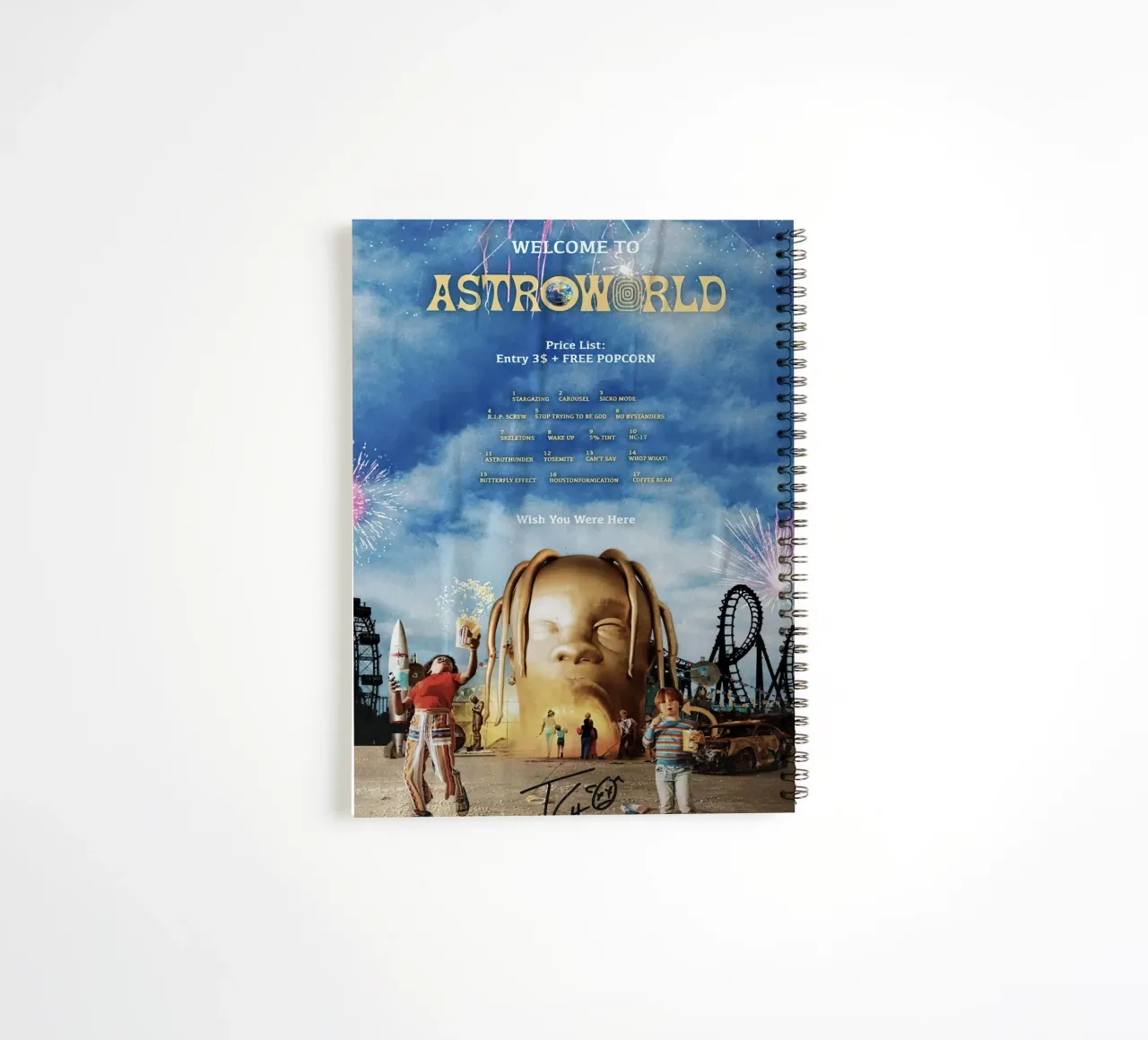 Travis Scott spiral notebook by Musadad Shop