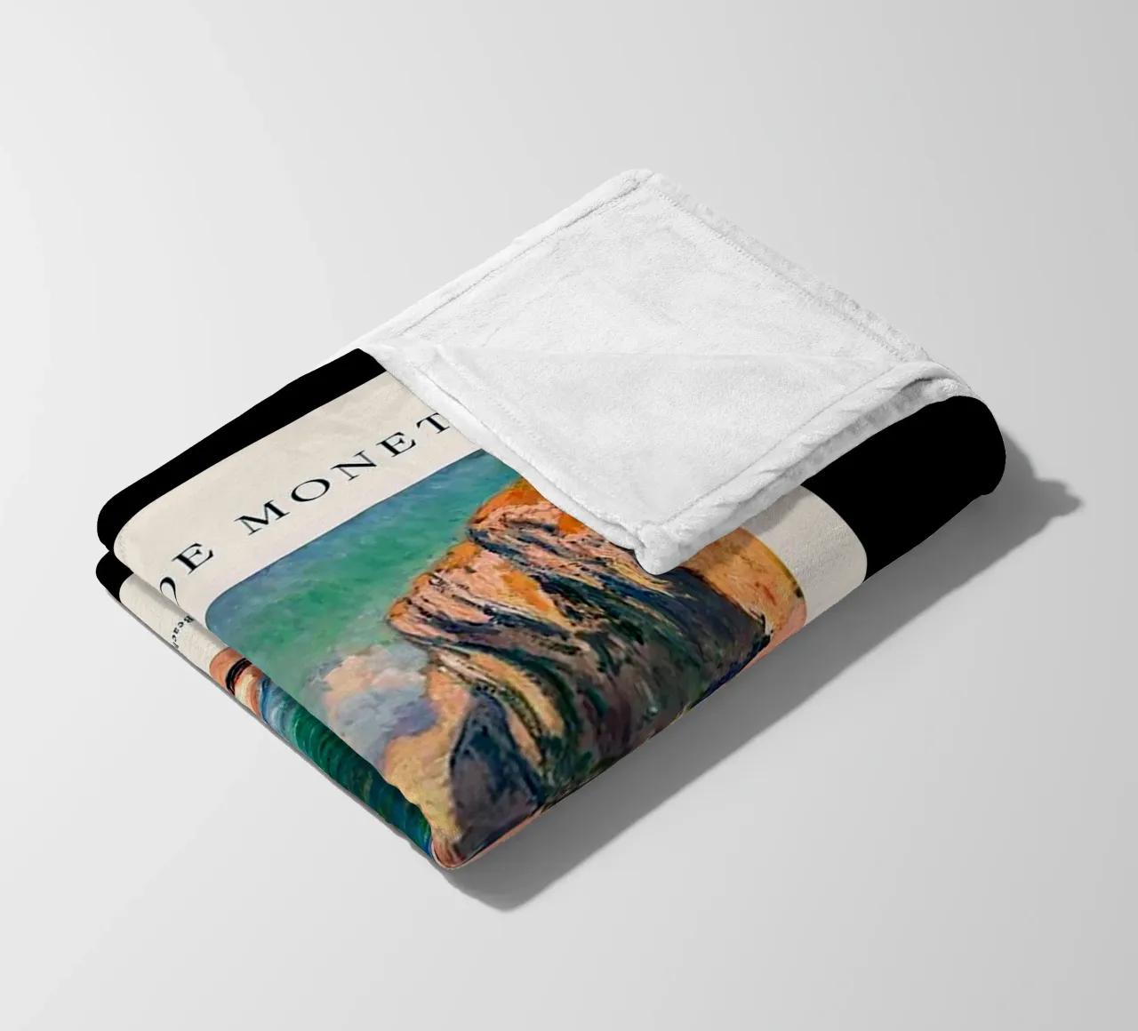 Vista d'epoca su spiaggia e montagna coperta in pile da https://www.juniqe.com/uk/shop/Henndraws