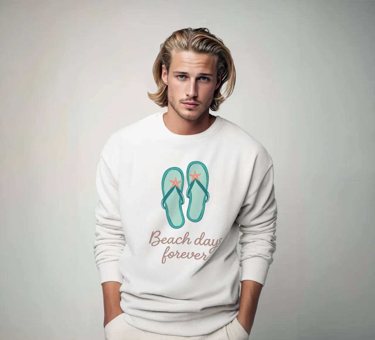 Beach days forever - flip flops felpa da Vivdesign