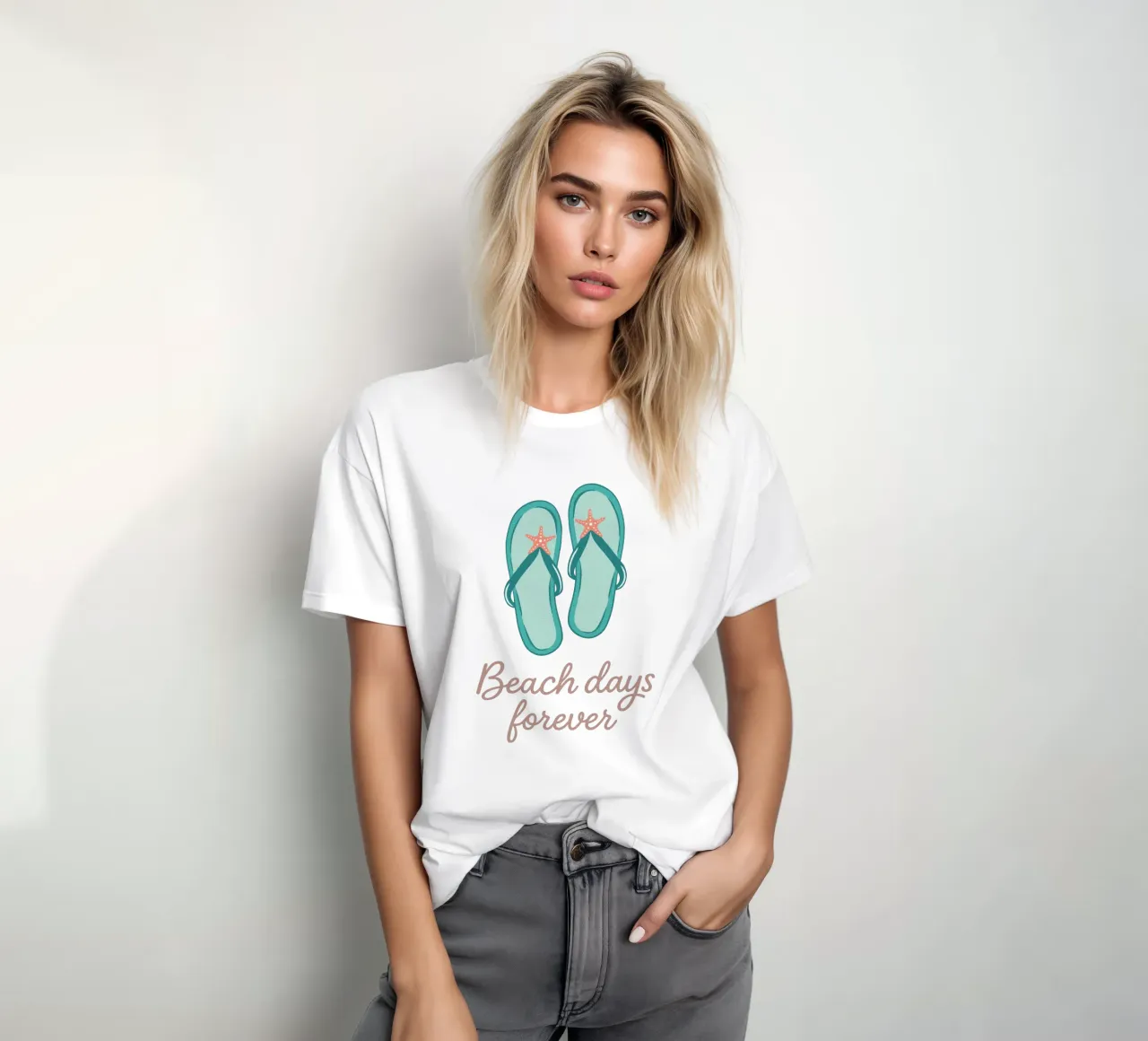Beach days forever - flip flops t-shirt da Vivdesign
