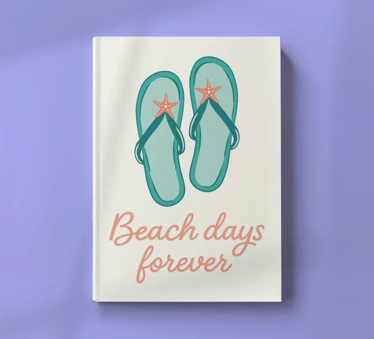 Beach days forever - flip flops notebook by Vivdesign