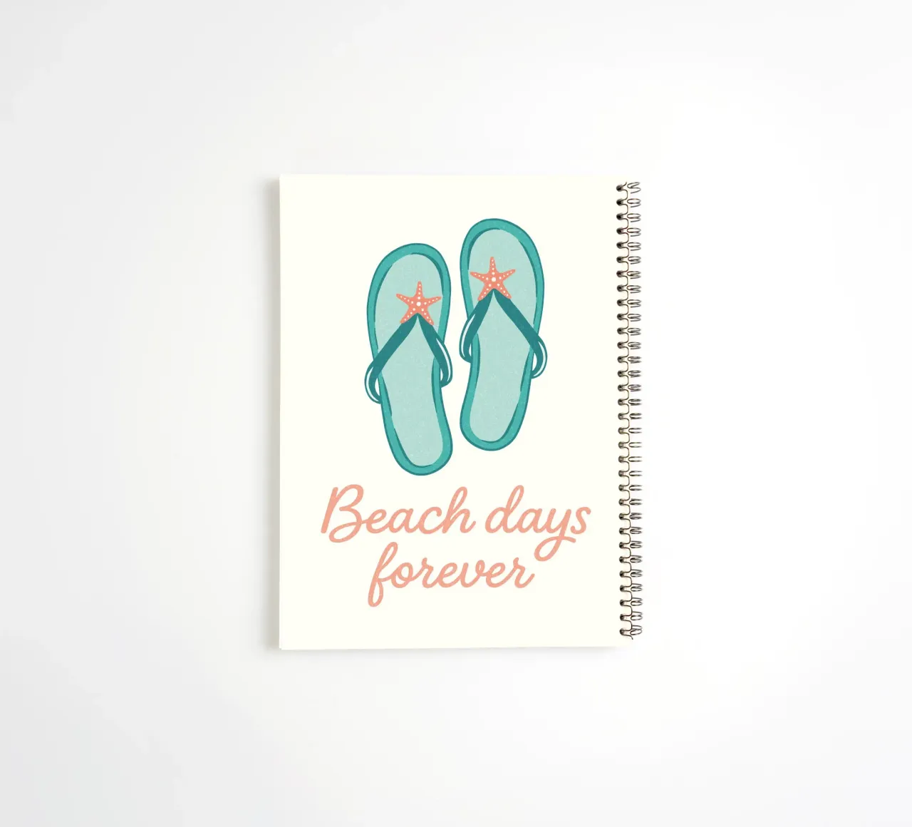 Beach days forever - flip flops diario ad anelli da Vivdesign