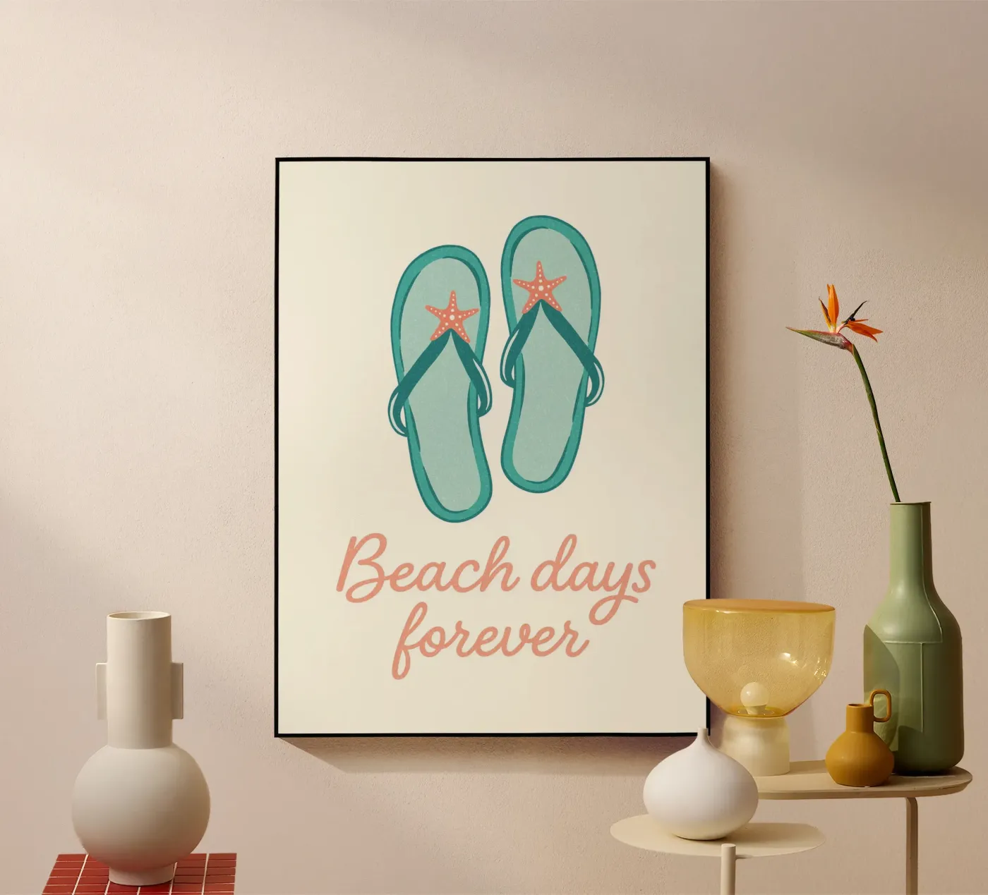 Beach days forever - flip flops plexiglass da Vivdesign
