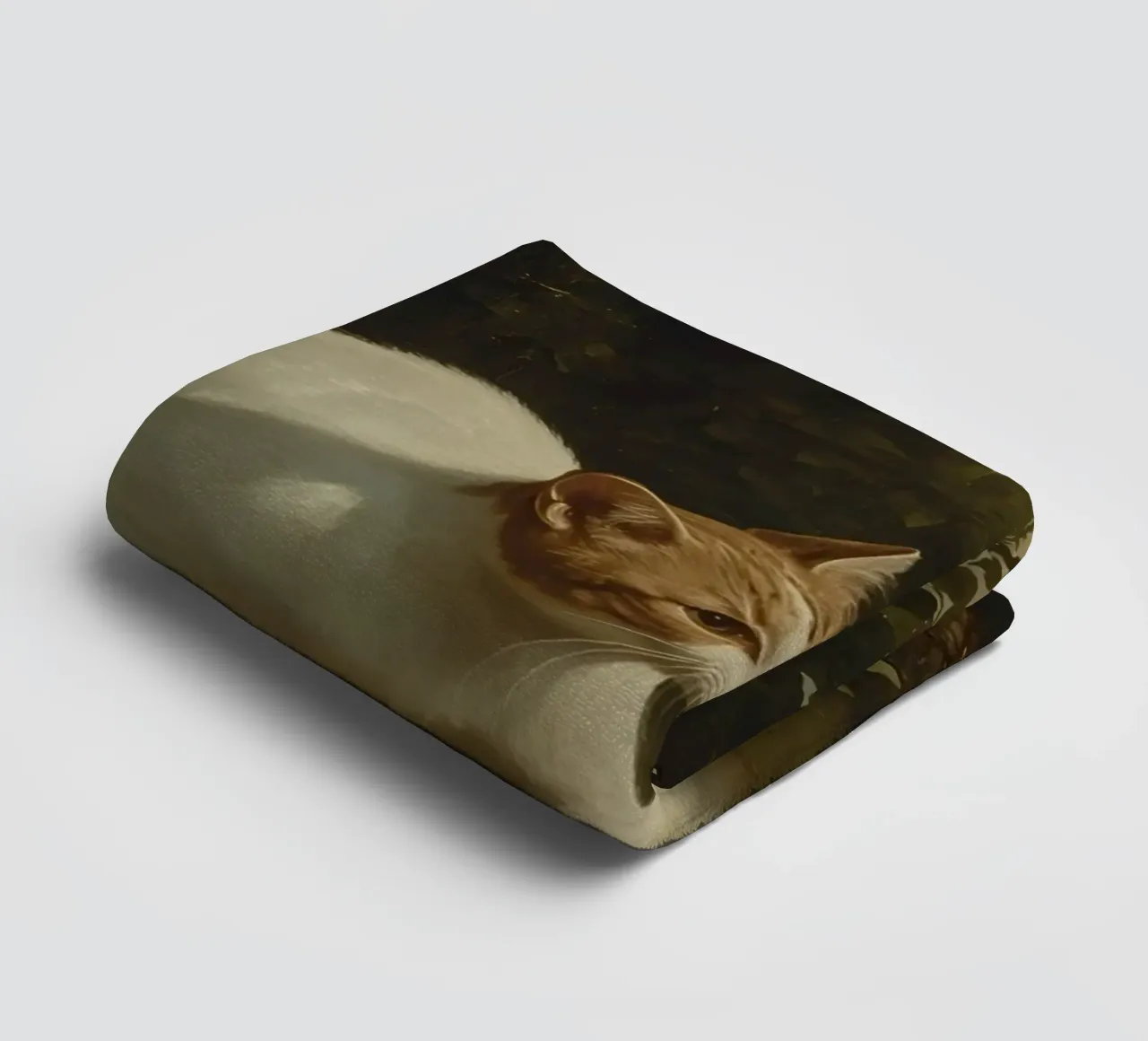 Curious cat exploring a garden while chasing butterflies towel by DesignDoodle