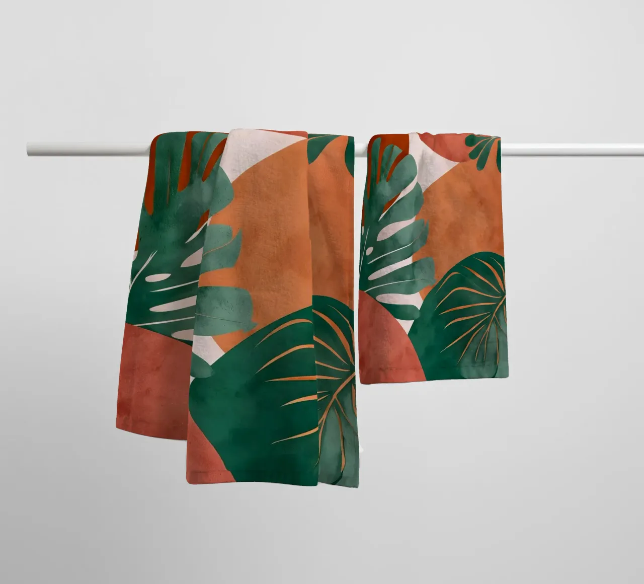 Monstera art towel by Studio Verde