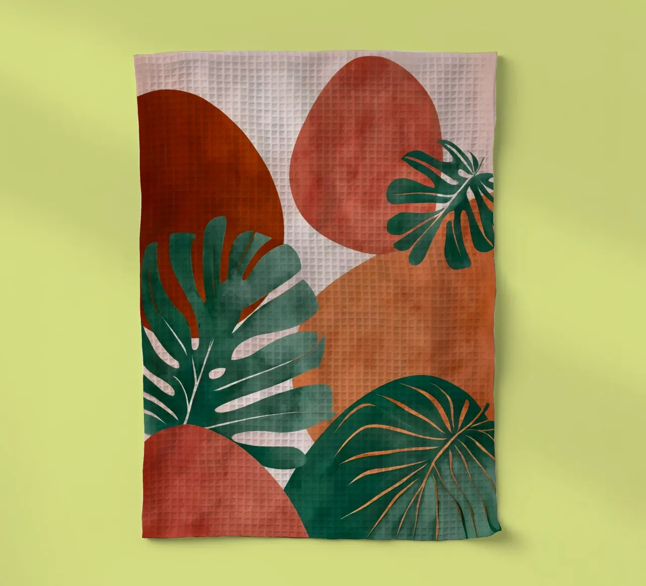 Monstera art tea towel by Studio Verde
