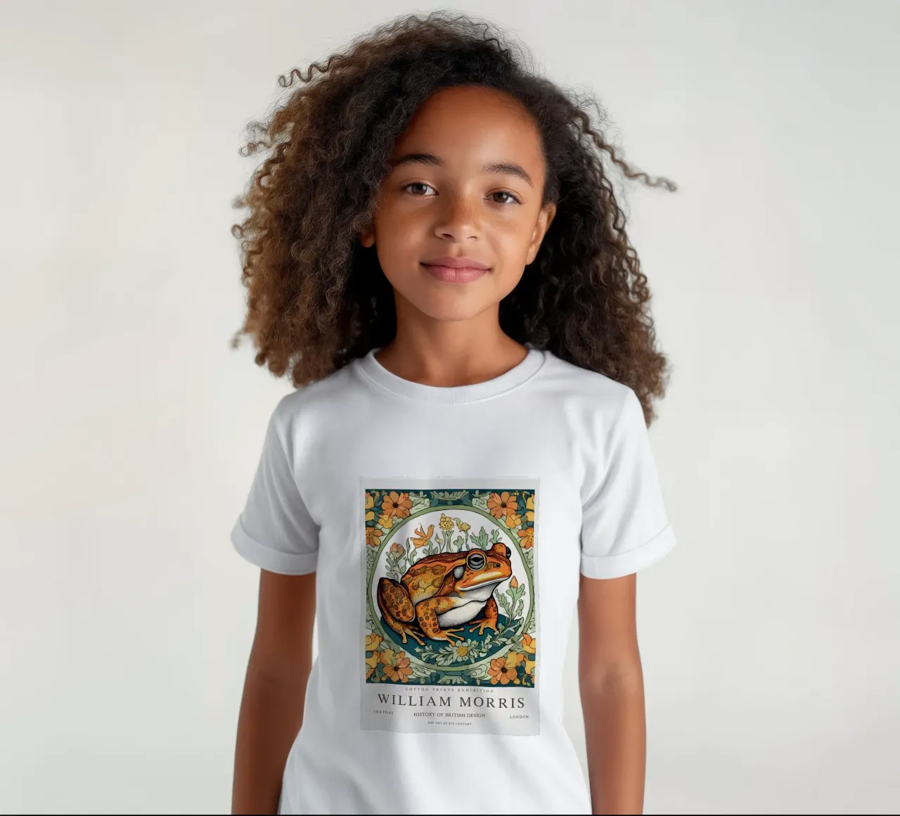 a frog surrounded by leaves kids t-shirt by Ropech Shop