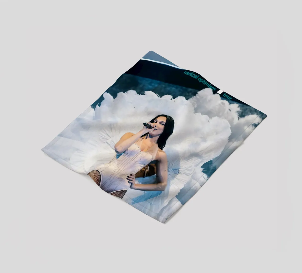 Dua Lipa White fleece blanket by Musadad Shop