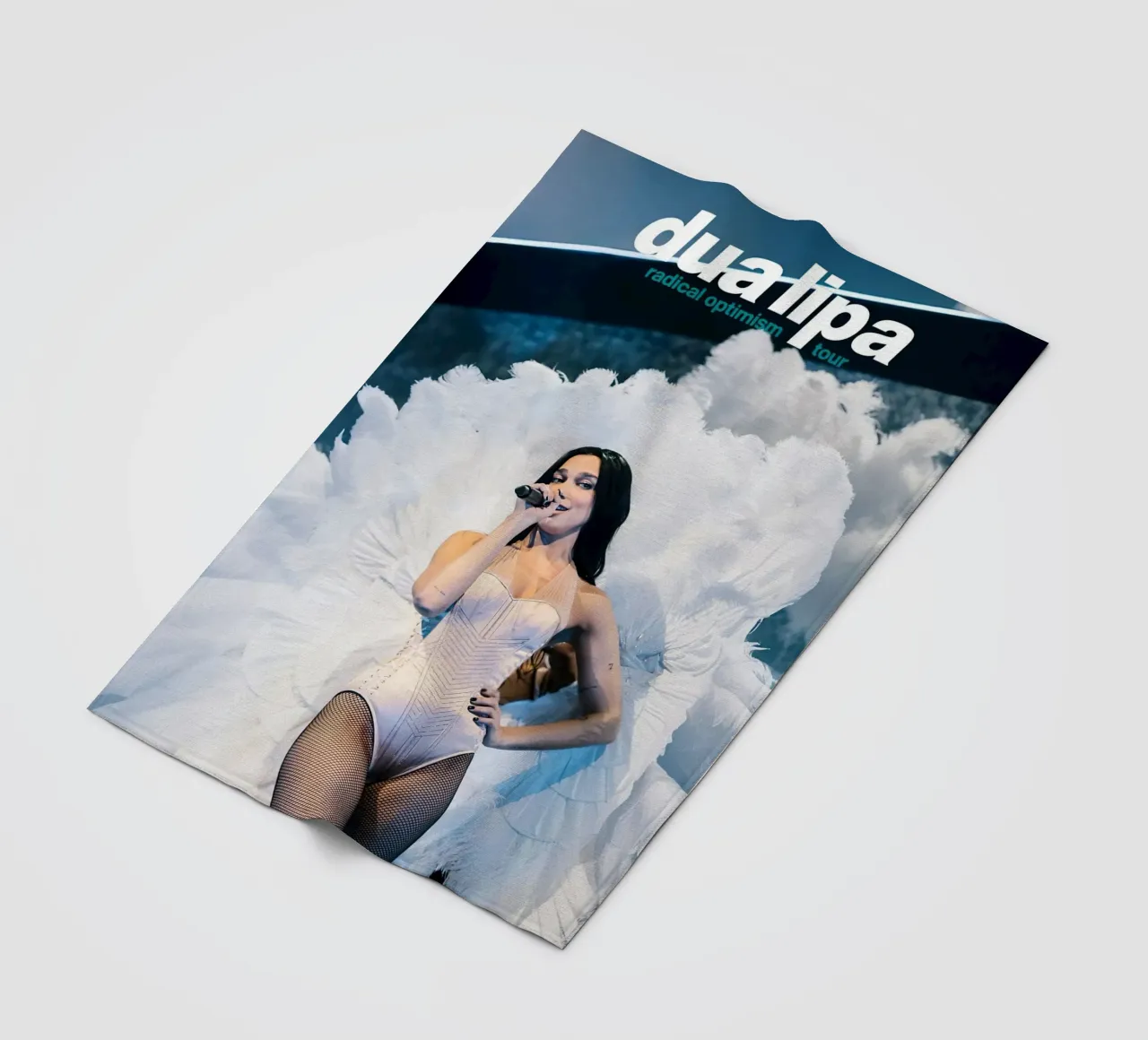 Dua Lipa White fleece blanket by Musadad Shop
