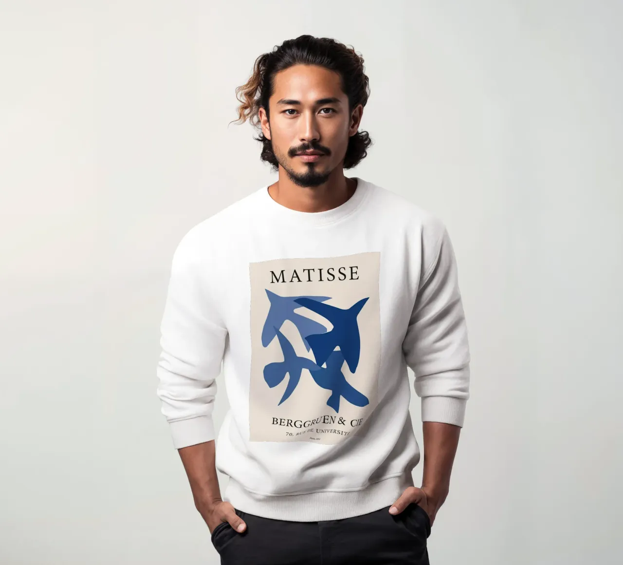 silhouette di un uccello volante blu felpa da gudikan store