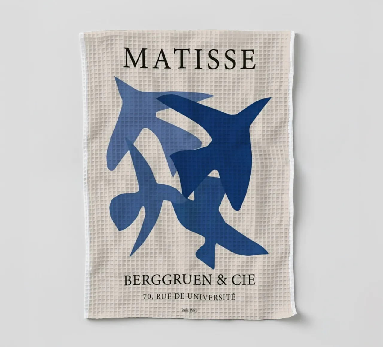 silhouette d'un oiseau bleu volant torchon de gudikan store