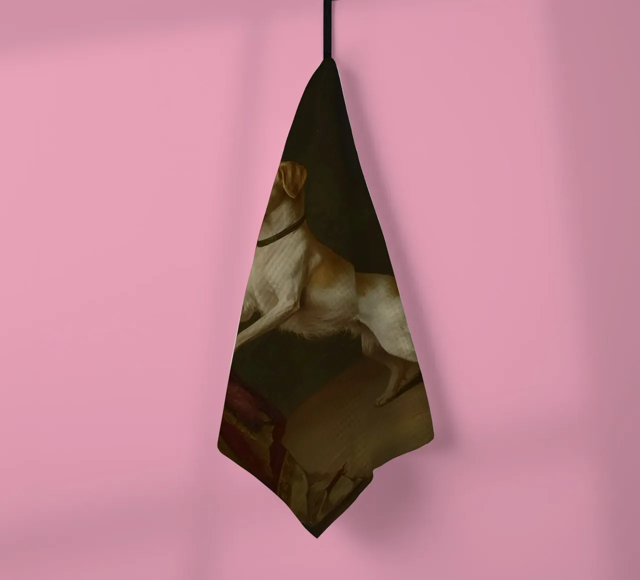 Cane in piedi con le zampe su un tavolo in un ambiente classico canovaccio da cucina da DesignDoodle