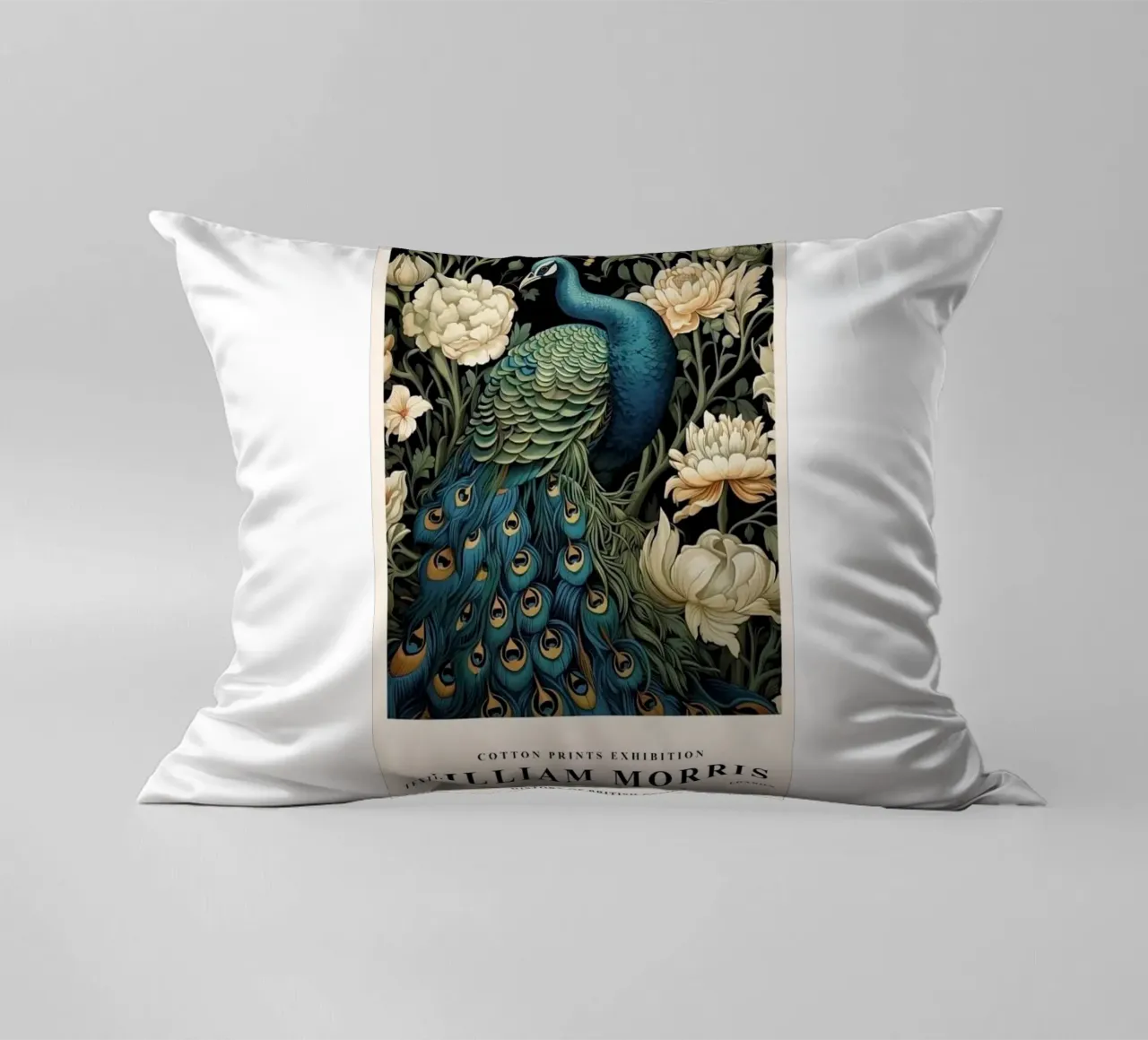 bellissimi pavoni e una flora rigogliosa cuscino da Ropech Shop
