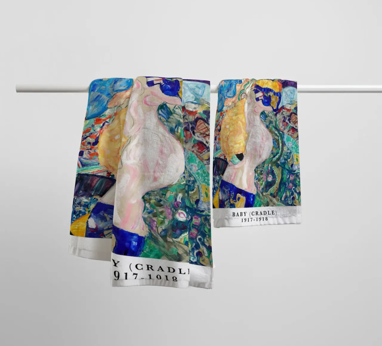 Culla di Gustav Klimt 1917-1918 asciugamano da bagno da Lile Shop