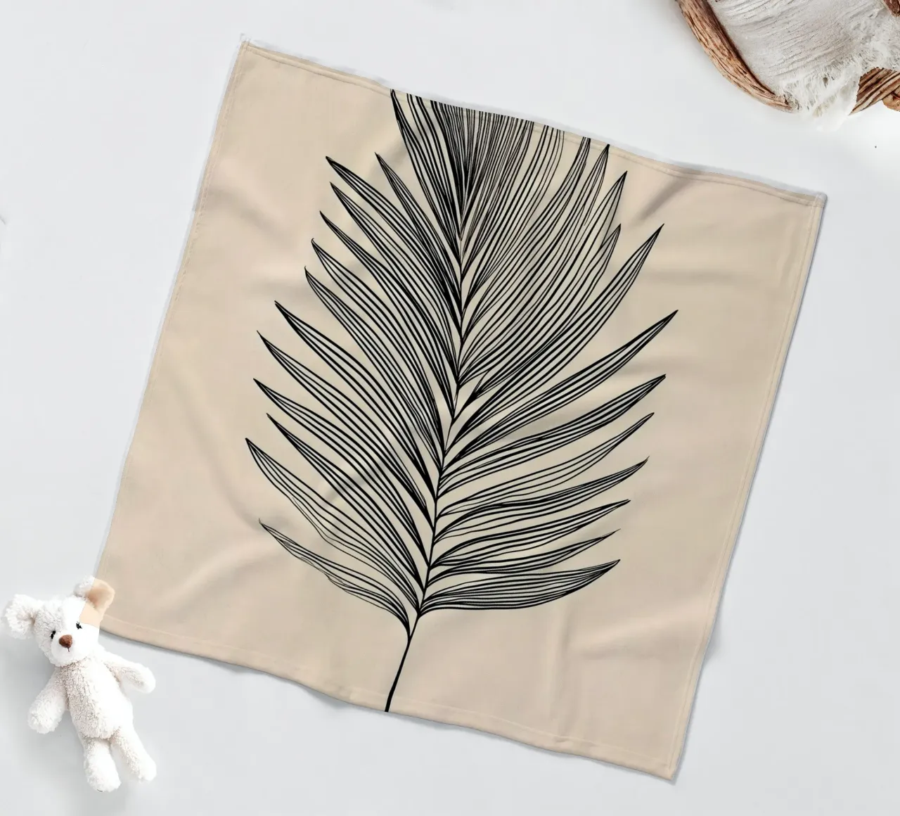 Palmwedel minimalista coperta in pile da Studio Verde