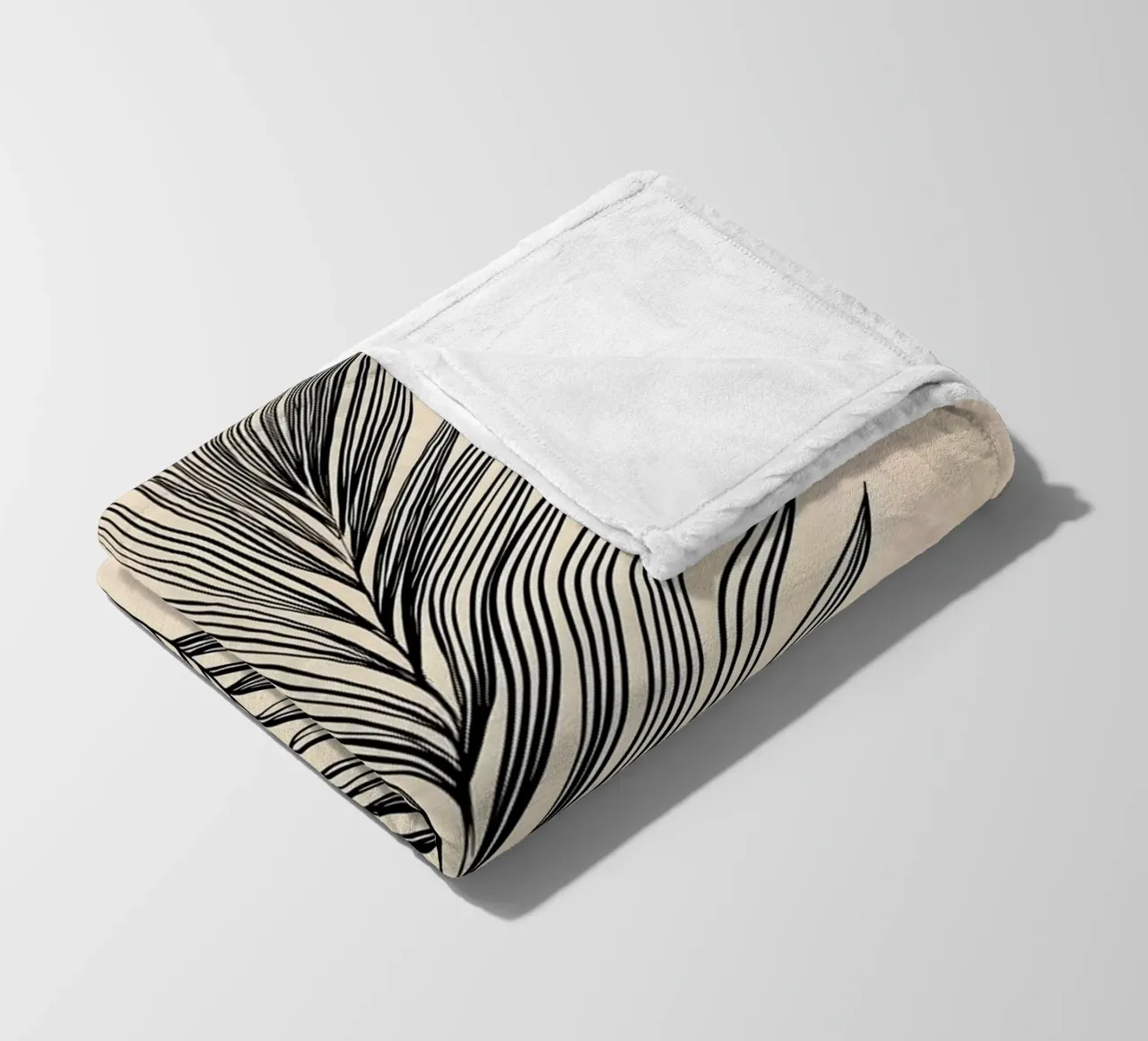 Palmwedel minimalista coperta in pile da Studio Verde
